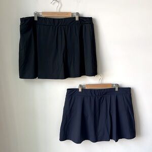 Sea Level Swim Australia Two Swim Skirts Bottoms Black & Navy Size 14